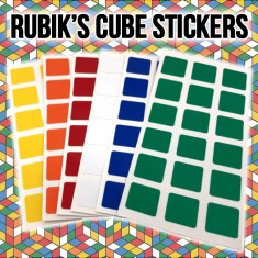 Set of 18 Rubik's Cube Colour Stickers